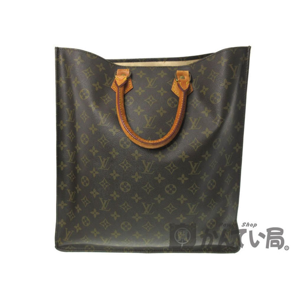 LOUIS VUITTON Sac Plat Handbag Monogram Canvas Brown